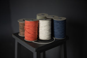 Recycled Cotton elastic 3mm Orange Pop - NZD $4.50 per mtr