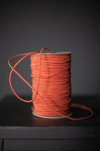 Recycled Cotton elastic 3mm Orange Pop - NZD $4.50 per mtr
