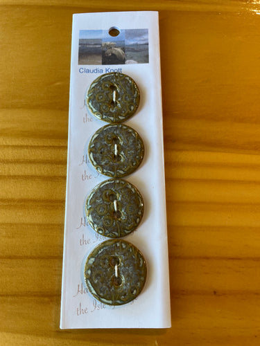Celtic Ceramic Buttons x 4  NZD $25.00