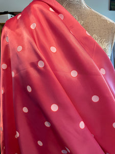Pink and white Polka Lining- 1/4 mtr NZD$3.00