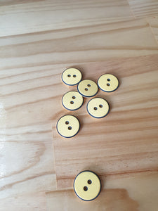 Yellow Mellow Button 30mm $2.00 each
