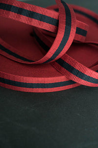 Claremont Red/Navy Webbing. NZD $8.40 per mtr